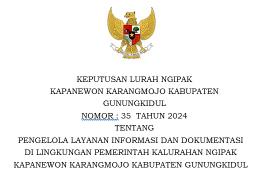 SK NOMOR 35  TAHUN 2024 TENTANG PENGELOLA LAYANAN INFORMASI DAN DOKUMENTASI DI LINGKUNGAN PEMERINTAH